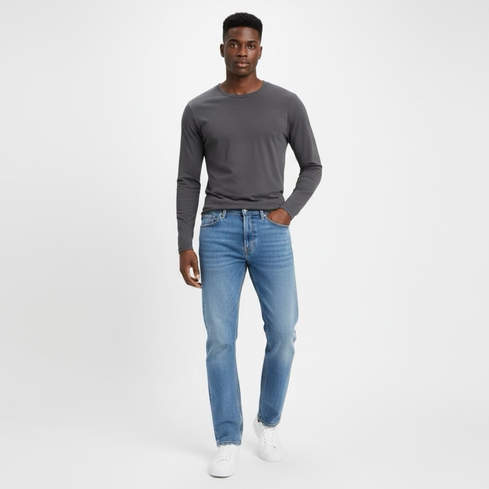 Levi’s 505 Men’s Jeans 34x32 Medium Wash Stretch Straight Leg Regular Fit